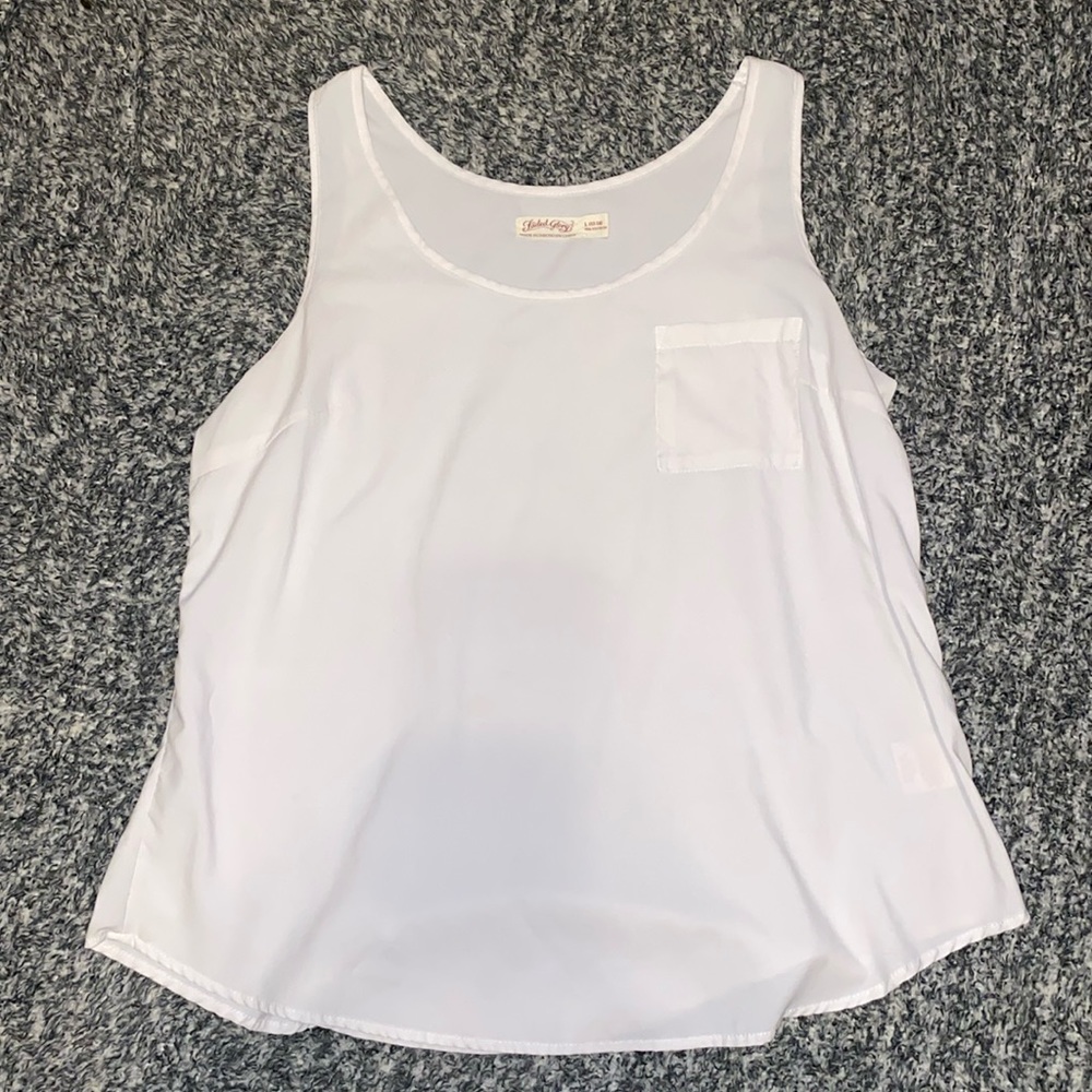 Faded Glory white tank Size L(12-14)